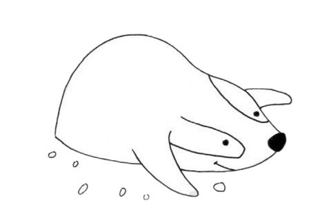 獾简笔画图片