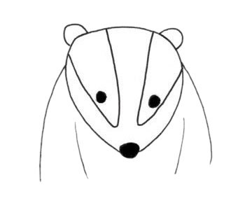 獾简笔画图片