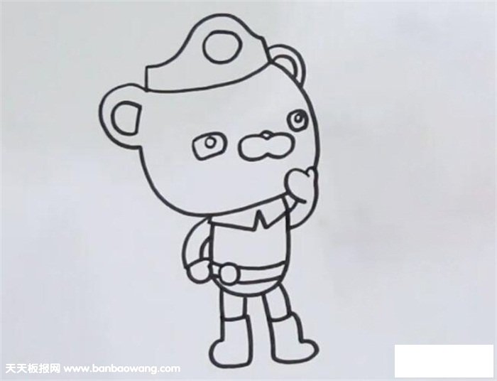 巴克队长简笔画