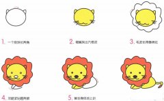 小狮子简笔画画法_怎么画小狮子的简笔画