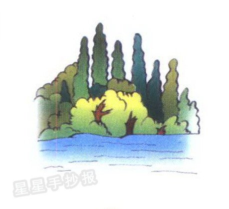 森林简笔画图片大全