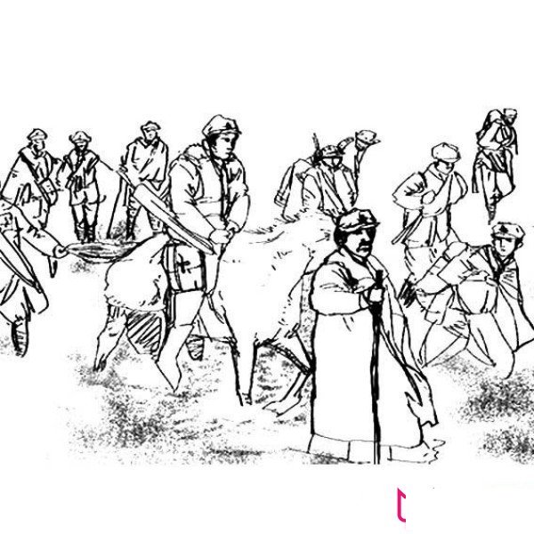 关于红军长征的简笔画
