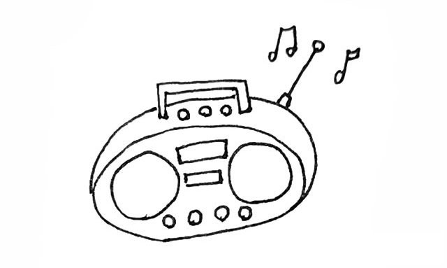 收音机简笔画
