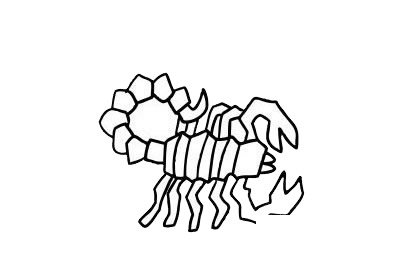 蝎子简笔画图片
