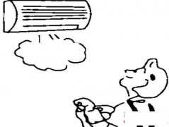 男孩出门关空调场景简笔画图片