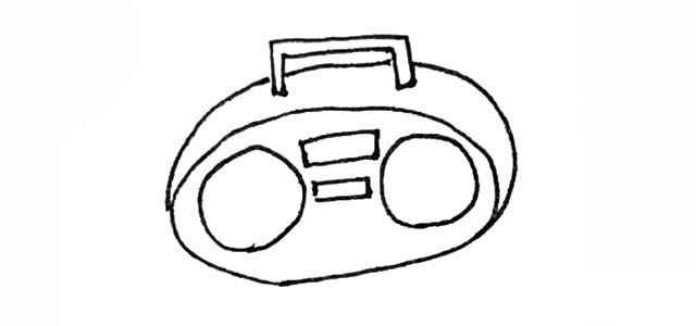 收音机简笔画