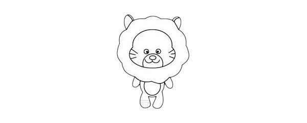 卡通狮子简笔画图片