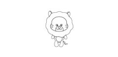 卡通狮子简笔画简单画法步骤教程及图片大全
