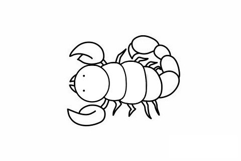 蝎子简笔画图片