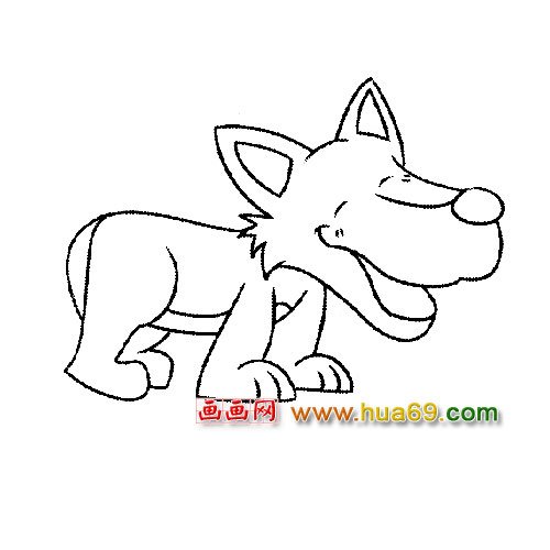 简笔画：可爱的狼5