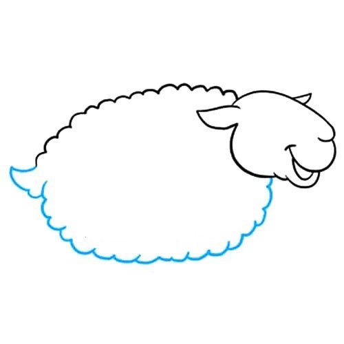 绵羊怎么画简笔画步骤图