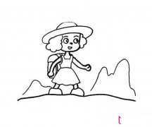 春天踏青简笔画