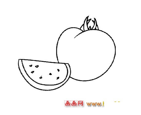 美味的西红柿（简笔画）2