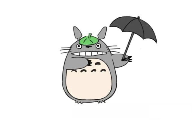 可爱的龙猫简笔画