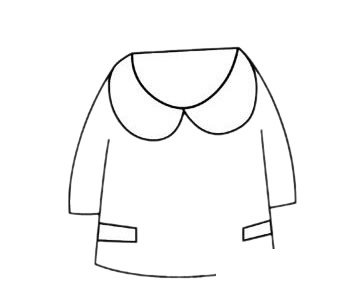 服简笔画图片