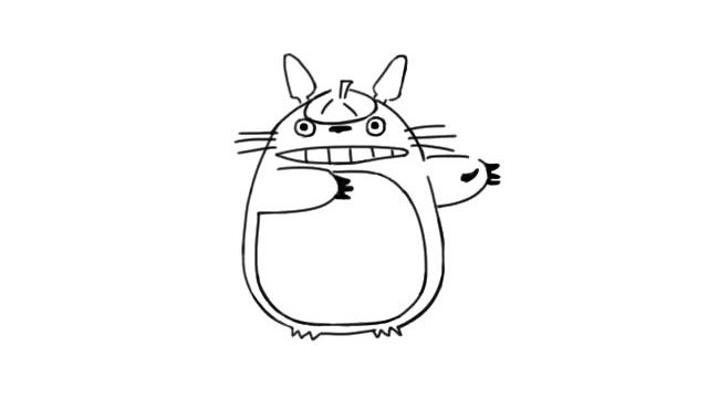可爱的龙猫简笔画