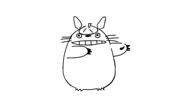 可爱的龙猫简笔画