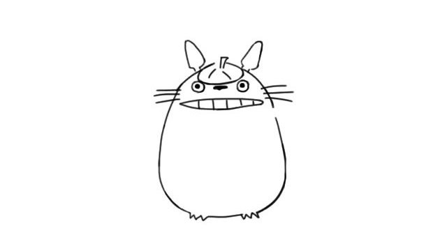可爱的龙猫简笔画