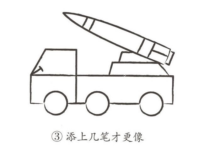 火箭车简笔画图片