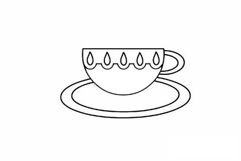 咖啡杯简笔画图片