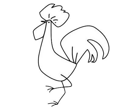 公鸡简笔画图片