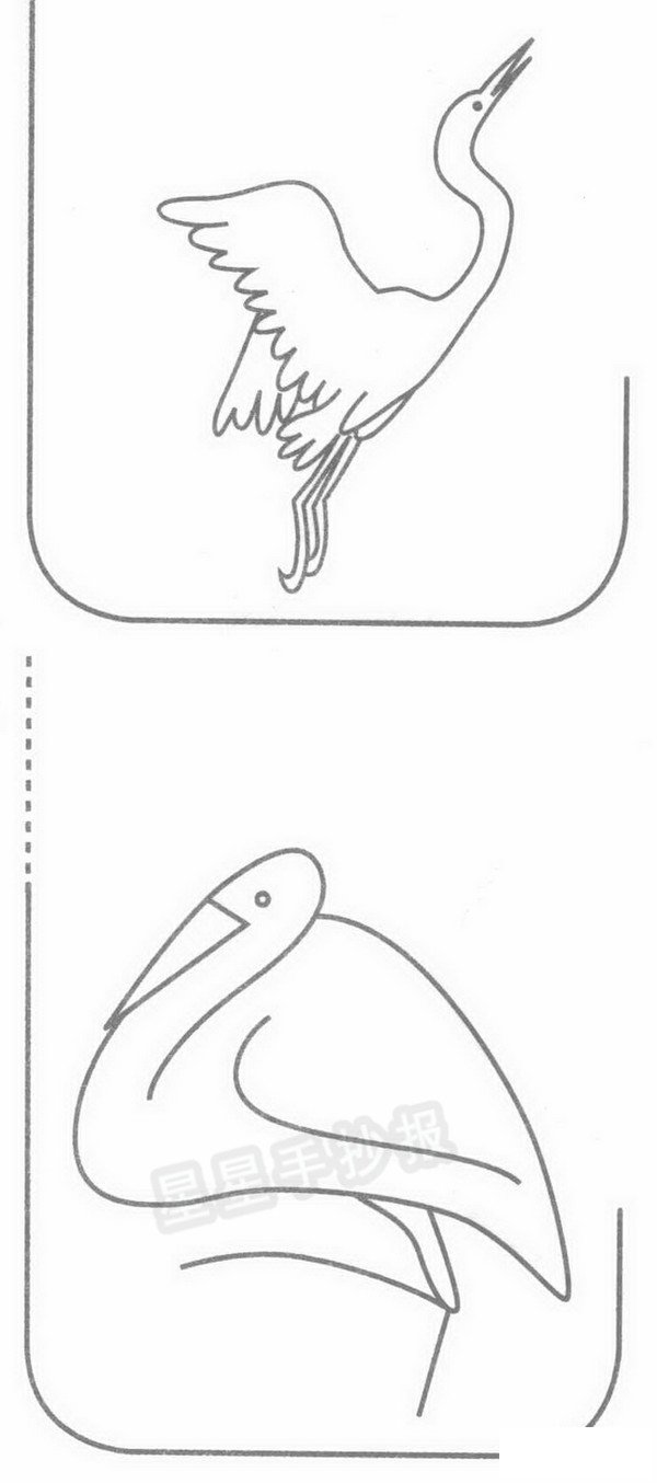 白鹭简笔画
