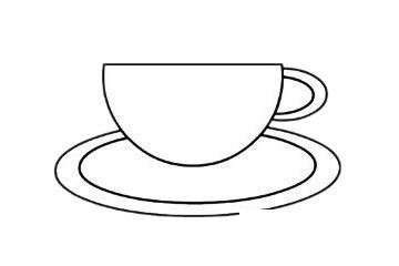 咖啡杯简笔画图片
