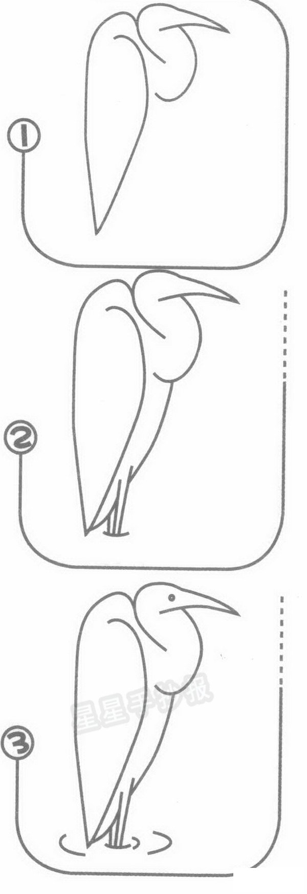 白鹭简笔画
