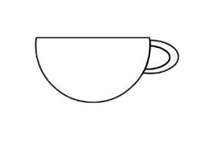 咖啡杯简笔画图片
