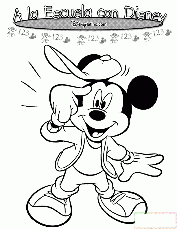 米老鼠指着头简笔画