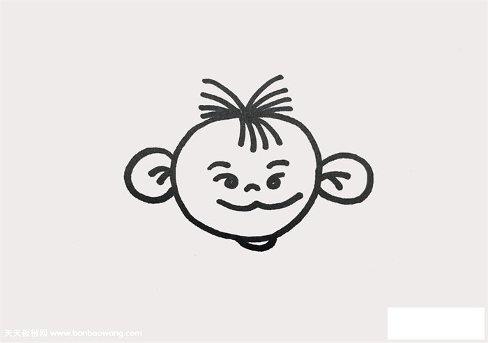 大耳朵图图简笔画，大耳朵图图简笔画步骤
