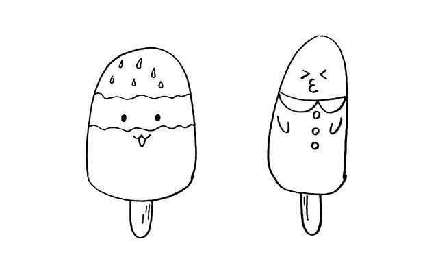 卡通雪糕简笔画