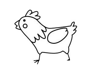 公鸡简笔画图片