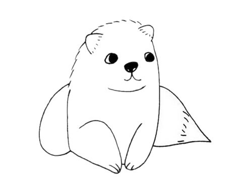 貂简笔画图片
