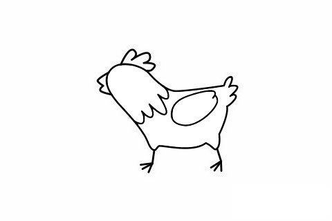 公鸡简笔画图片