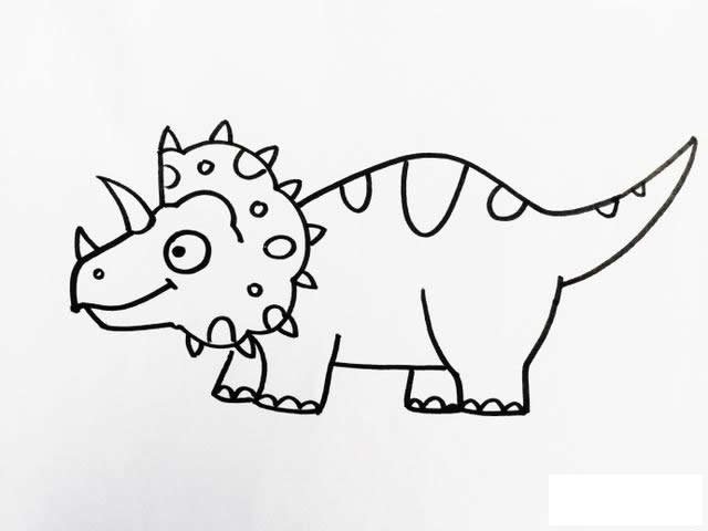 三角龙简笔画