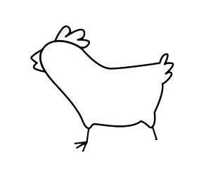 公鸡简笔画图片