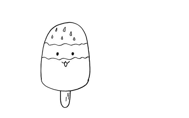 卡通雪糕简笔画