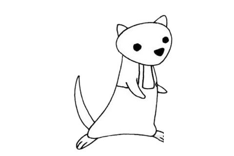 貂简笔画图片