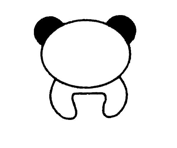 大熊猫图片简笔画步骤