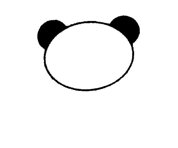 大熊猫图片简笔画步骤