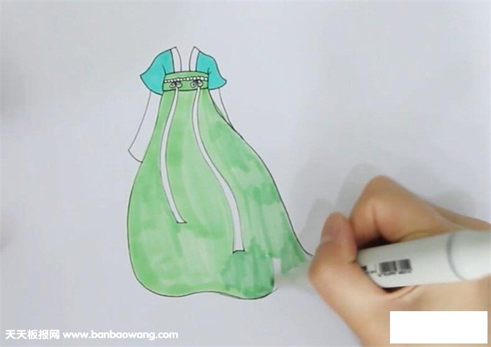 古代襦裙简笔画