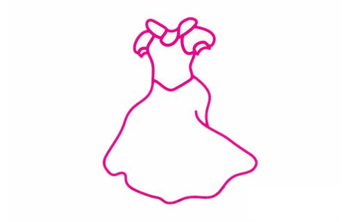 礼服简笔画完成图
