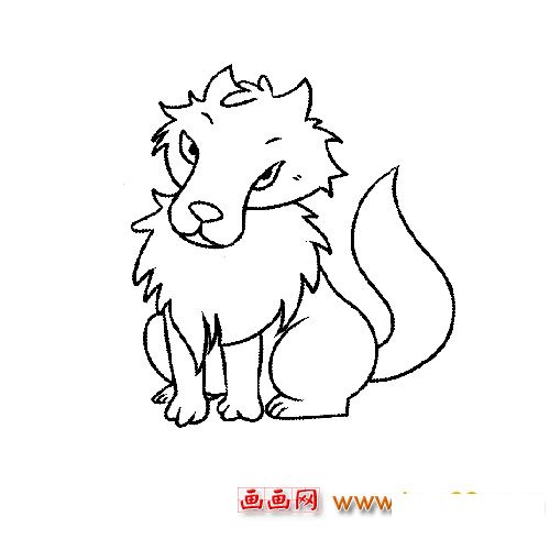 骄傲的大灰狼（简笔画）4
