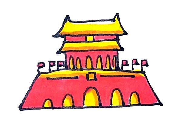 天安门简笔画