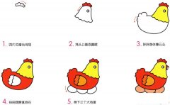 小母鸡简笔画画法_怎么画小母鸡的简笔画