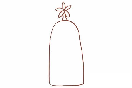 面包树简笔画图片步骤二