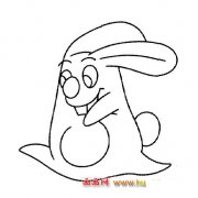 简笔画：开心的小白兔3