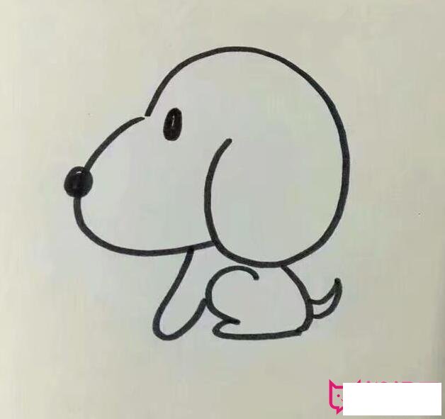 可爱的小狗简笔画，迎接2018狗年到来