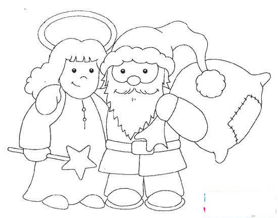 幼儿圣诞老人简笔画图片